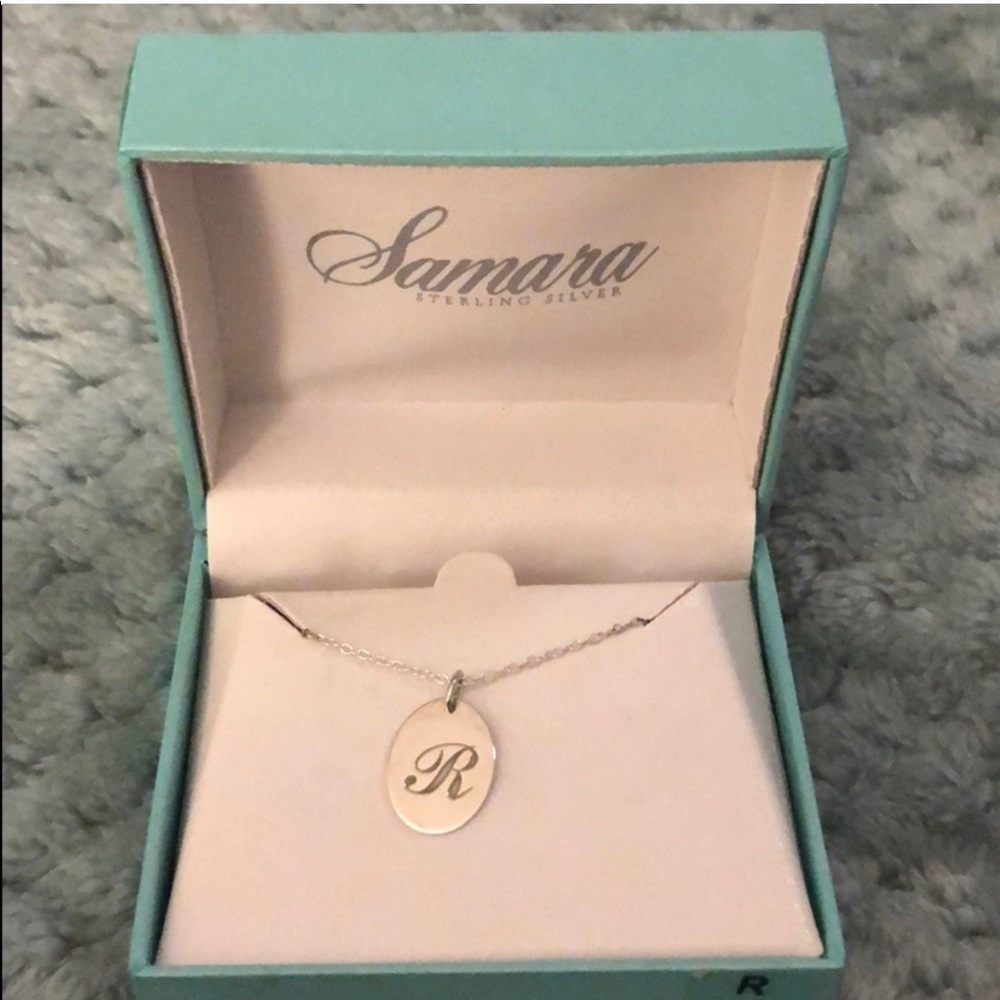 New Sterling Silver “R” pendant necklace